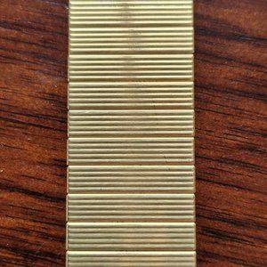 Voguestrap Stainless Steel Expansion 19-22mm Yellow Gold Tone Watch Band NOS